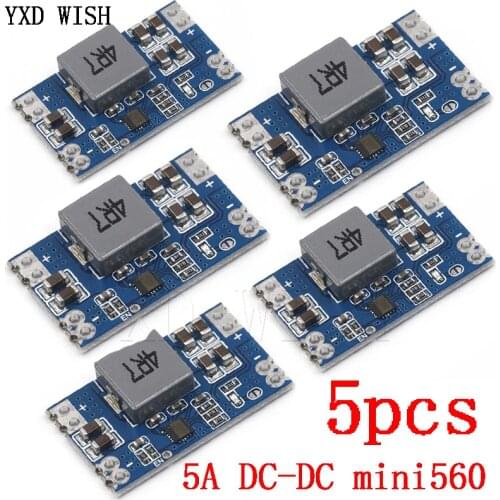 5pcs 5A DC-DC Mini560 Step-Down Stabilized Voltage Supply Module Output 3.3V 5V 9V 12V DC DC Buck Converter Regulator Mini 560