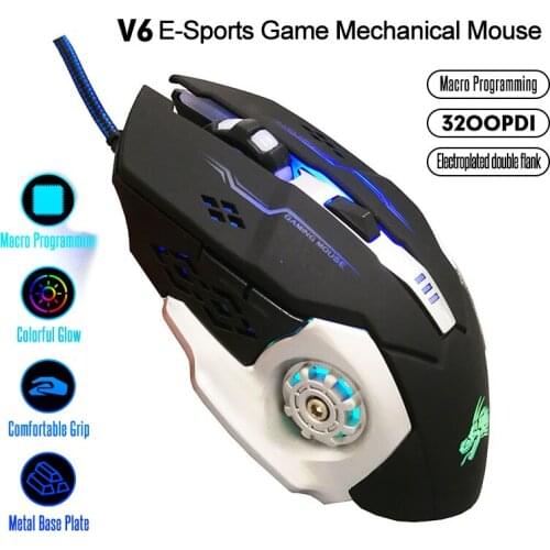 Promotion Professional Wired Computer Gamer Gaming Mouse 8D 3200DPI Adjustable Optical LED Mouse USB Cable Silent Mouse LN