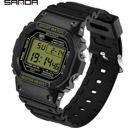 SANDA G Style Sports Watch Men And Women Couple Waterproof Military Watch Vibration Fashion Analog Quartz Electronic Watch