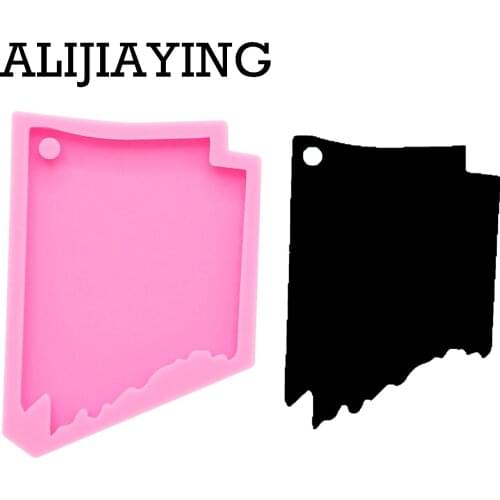 DY0205 DIY united states silicon ice mold Arkansa keychain silicone mold epoxy resin silicona rubber moulds