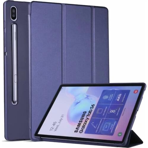 Case for Samsung Galaxy Tab S6 10.5 SM-T860 SM-T865 Folding Stand Soft TPU Back Smart Cover for Galaxy Tab S6 Case Capa