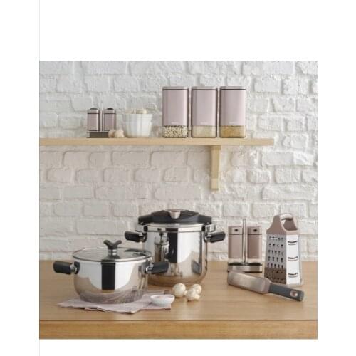 Stainless Steel Emsan 6. 5 Liter Pressure Cooker and 4 Liter Cooking Pot