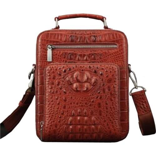 Ourui true crocodile men Single shoulder bag Genuine crocodile leather men handbag Man and men crocodile handbag