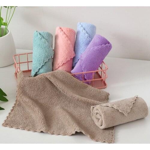Thicker Kitchen Cleaning Rag Absorbent Scouring Pad Rag Home Microfiber Towels Tableware Non-stick Oil Cleaning Wiping Towel