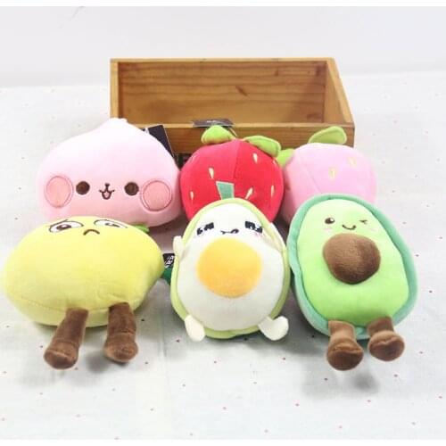 Creative cartoon lovely New soft fruit series cute funny keychain Boutique pendant Soothing doll exquisite christmase gift