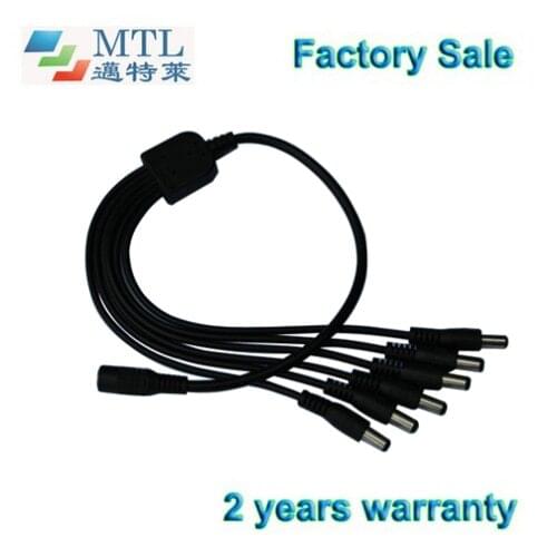 Y splitter DC cable 1 way to 6 ways, 20 pcs/lot, 5.5/2.1 DC male&female connector, for LED and CCTV, factory wholesale