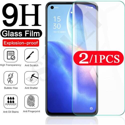 2/1Pcs full screen protector for OPPO Reno 5 lite 4G 5Z 5K 5F 4 SE 4Z 5G 4F 3 pro plus Z 2 2Z 2F 10X ZOOM A tempered glass Flim