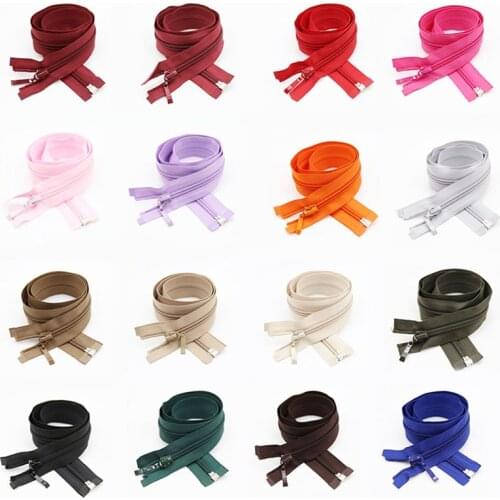 1Piece 5# Nylon Coil Zipper 70cm Long Open End Zippers For DY Sewing Coat Garment Accessories 23 Colors Available