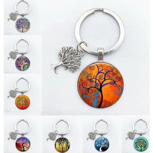 2021 Fashion Tree Of Life Key Chain Retro Handmade Art Key Chain Key Ring Party Gift Tree Of Life Jewelry