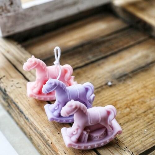 3D Carousel Candle Silicone Molds For Homemade Candle Soap Crayon Wax Candle Making Supplie