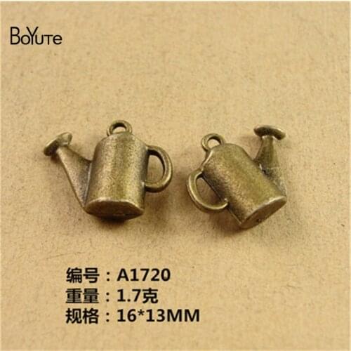BoYuTe (50 Pieces/Lot) 16*13MM Antique Bronze Alloy Watering Pot Charm Pendant for Jewelry Findings fit Diy Necklace Bracelets