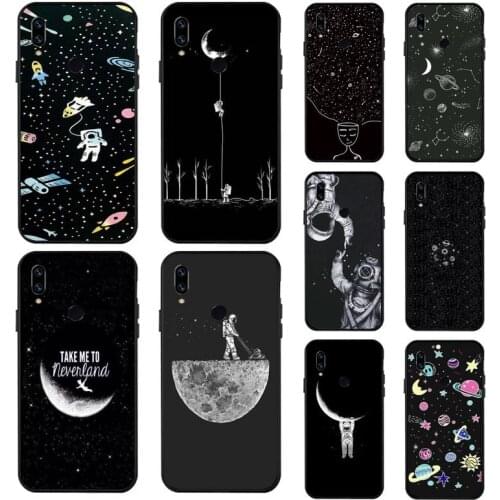 Space Moon astronaut Phone Case For Xiaomi Redmi note 8 9 pro 7 8T 9A 9S K20