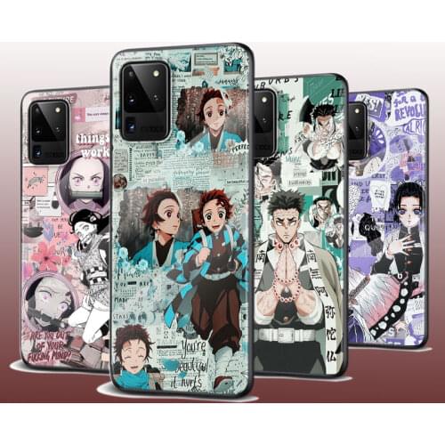 Tempered Glass Cover Demon Slayer Anime For Samsung Galaxy S21 Ultra Plus 5G M51 M31 M21 Phone Case