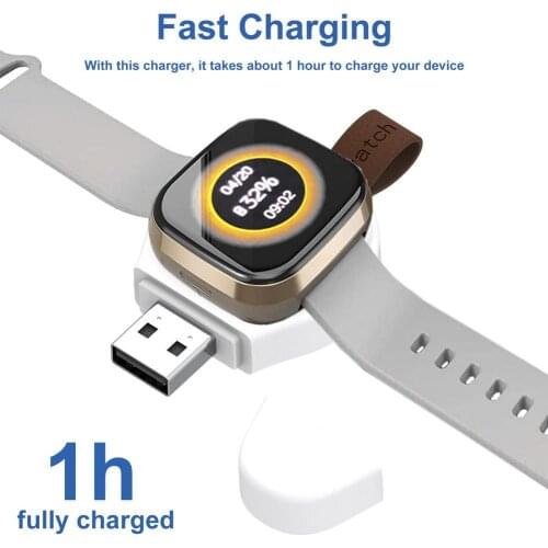 Dock Charger USB Fast Charging Cable Suitable For Fit-bit Versa 3/ Fit-bit Sense Smartwatch Portable Wireless Magnetic Charger