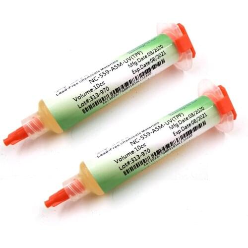 2pcs/lot 10cc NC-559-ASM-UV(TPF) Flux Paste Lead-Free Welding Cream ASM Solder Paste UV Welding Oil For BGA SMT Repair Flux
