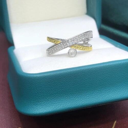 Classical Hot 925 Sterling Silver Adjustable Ring Settings Findings Mountings Parts for Beads Stones Pearls, 5pcs/lot