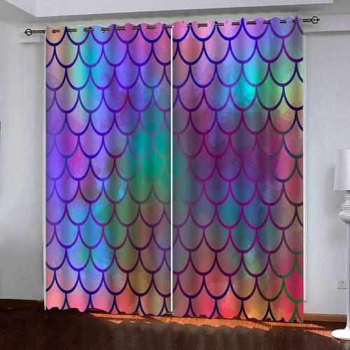 Beautiful Photo Fashion Customized 3D Curtains color curtains Thick shading soundproof windproof curtain