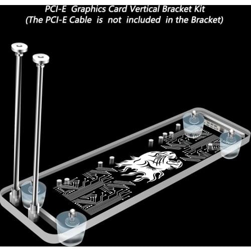 H1111Z Graphics Card Bracket Stand Mounting Vertical Graphics Card Holder Video Card Bracket with RGB LED Light for DIY ATX Case