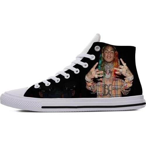 2019 Hot Cool Fashion High New Summer Sneakers Handiness Casual Shoes 3D Printed For Man Woman Hip Hop Rap 6ix9ine