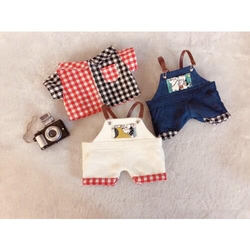 [MYKPOP]KPOP Dolls & Accessories: Overalls & T-shirt for 20cm Dolls Fashion Accessories KPOP Fans Collection SC20080813