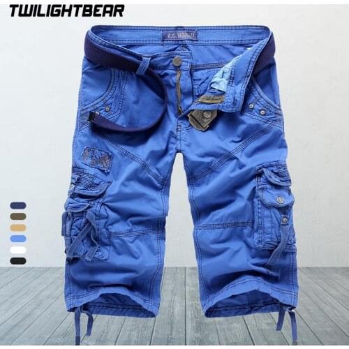 High Quality Mens Cropped Trousers summer Designer Multi Pocket Plussize Casual Tooling Cotton Cargo Pants Men Overalls AF5822