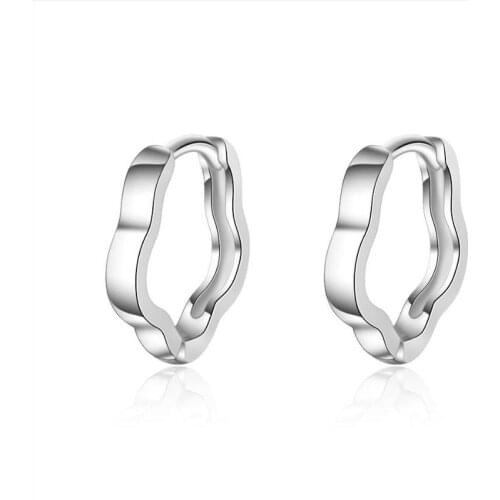 Everoyal Trendy Gun Black Hoop Earrings For Women Jewelry Top Quality 925 Sterling Silver Earrings Girls Party Engament Bijou