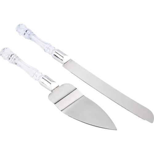 2Pcs Stainless Steel Cake Pizza Dessert Pie Shovel Cutter Knife Set Wedding Cake Spatula Baking Kitchen Tool