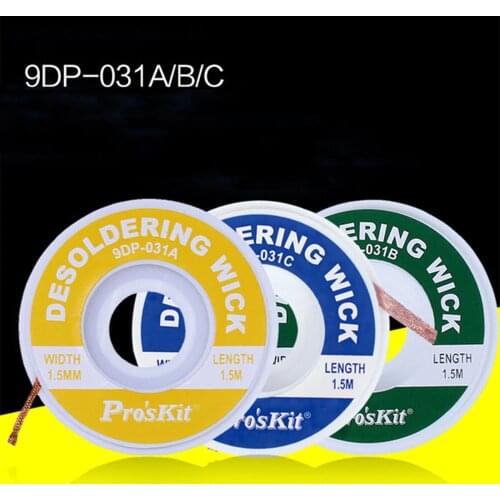 Desoldering Braid Solder Remover Wick Core Wire Proskit Lead Cord Flux BGA Solder Remover Welding Repair Hand Tool Accessories