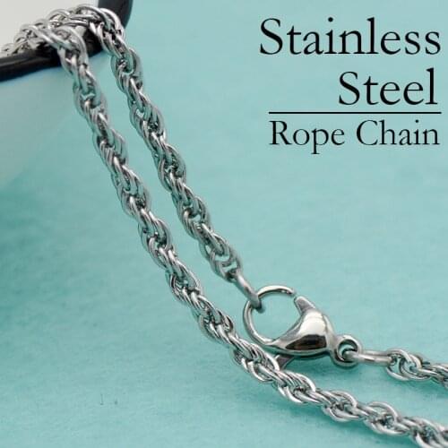 20 Pieces - Stainless Steel Chain Necklace, Rope Chain Necklace for Men and Women, Brad New Chunky Necklace Anti Tarnish