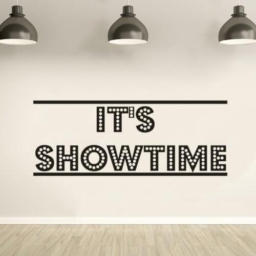 Its Showtime Poster Movie Wall Decal Cinema Theater Decoration Film Strip Tape Wall Stickers Cinema Corner Wallpaper Art AZ347