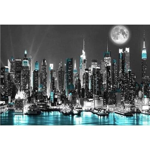 Full Square Round 5D DIY Diamond Painting New York City 3D Diamond Embroidery Landscape Rhinestone Cross stitch Home Decor DF530