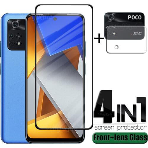 4-in-1 For Xiaomi Redmi K40 Glass For Redmi K40 Tempered Glass Protective Cover Screen Protector For Redmi K40 K 40 Lens Glass