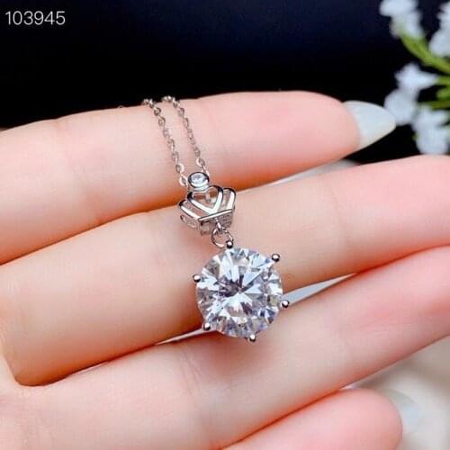 Super big 5ct moissanite Super popular styles, necklaces, ladies'party play. 925 pure silver