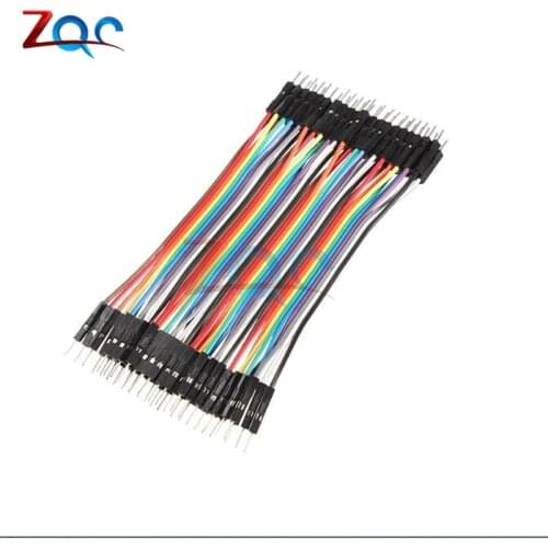 40PCS 10CM 2.54MM Row Male to Male Dupont Cable Breadboard Jumper Wire For arduino Electrical Wires