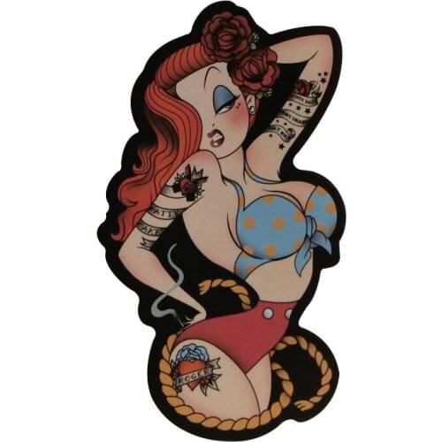 Tattoo Sexy Hottie Girl Princess Punk Style Skateboard Decal Vinyl Car Sticker Motor Auto Decor Graphics High Quality KK Vinyl