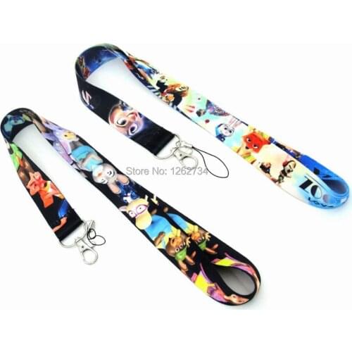 20/Lot Judy Hopps Nick Wilde Chief Bogo Benjamin Clawhauser Mr. Big Lanyard Key Card ID Chain Neck Straps Gifts Retail W