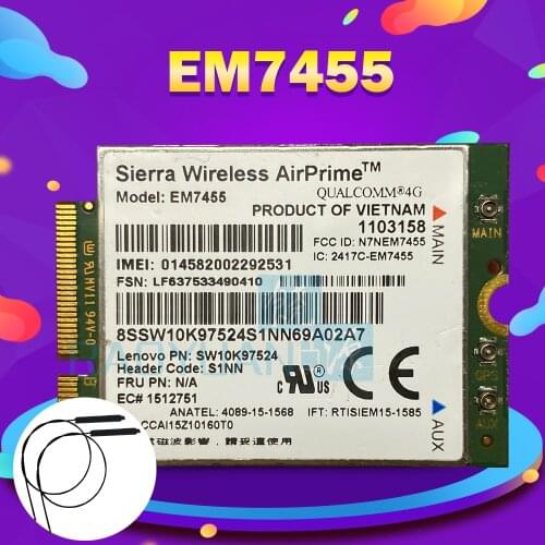 4G LTE WWAN for Sierra Wireless Airprime EM7455 QUALCOMM FRU:S1NN For Lenovo X270 T470 T470S T470P P51 P71 2017 X1 WLAN CARD