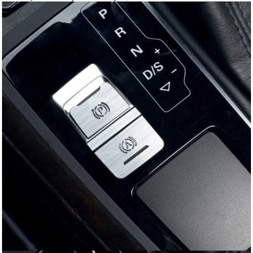 Car Styling For Audi A6 C7 2012-2018 Interior Central Handbrake Auto H Buttons Decorative Panel Cover Stickers Trim