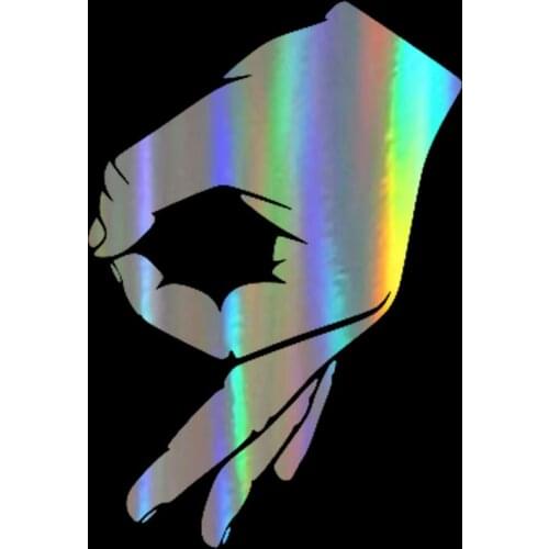 Car Sticker 3D 11*16CM Interesting OK Circle Hand Decoration Stickers Funny KK Vinyl Car Styling Decal Motorcycle Sticker On Car