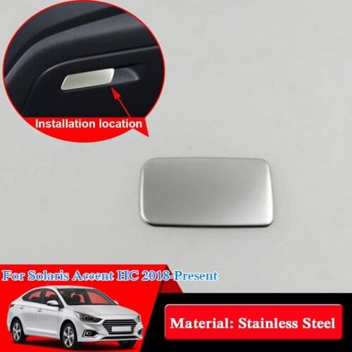 Car Styling Stainless Steel Carbon Fiber For Hyundai Solaris Accent HC 2018 Glove Box Sequins Internal Decorations Car Stickers