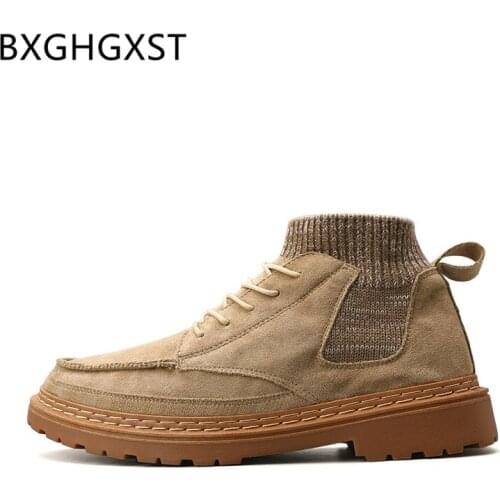 Motorcycle Boots Men Fashion Sock Shoes Ankle Boots Men Casual Shoes Italian Leather Boots Men Designer Shoes Zapatos De Hombre