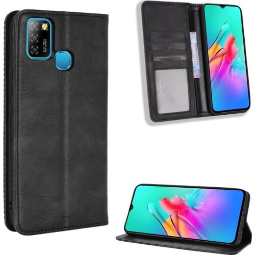 For Infinix Smart 5 Case Luxury Flip PU Leather Wallet Magnetic Adsorption Case For Infinix Hot 10 Lite X657 Phone Bags
