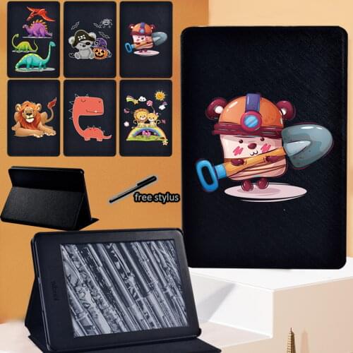 Cute EVA Pattern Tablet Case For Kindle Paperwhite 1 2 3 4(10th Gen)/10th Gen 2019/8th Gen 2016 Flip PU Leather Stand Cover