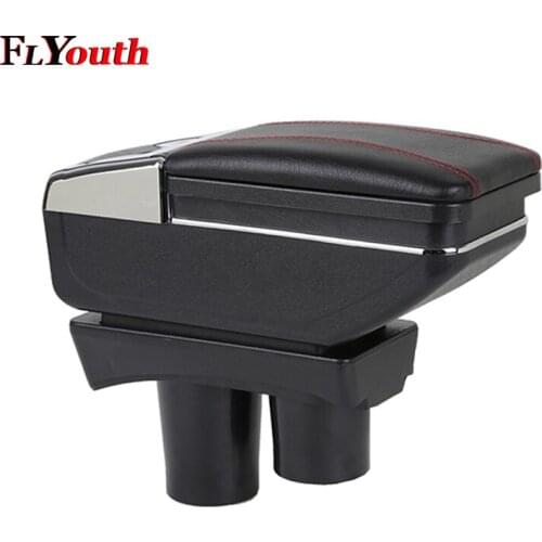 For Citroen C-elysee/ Peugeot 301 2012-2016 Car Armrest Central Store Content Storage Box With Cup Holder Ashtray Accessories