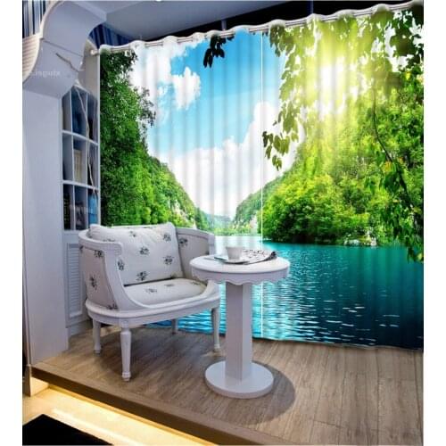 Home bedroom decoration custom curtains bedroom curtain patterns modern curtains for living room sunshine scenery