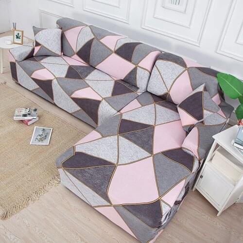 Plaids Elastic Big Corner L Shape Sofa Cover for Sofa Armchair Large Cushion Cover for Living Room Slipcover Furniture Protector