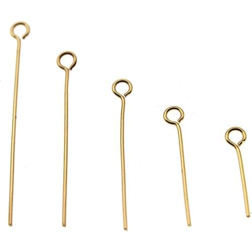 100pc Stainless Steel Eye Pins Head Pin Needles DIY Jewelry Findings Necklace Beading Making Earrings Clasp Hooks Wire Connector