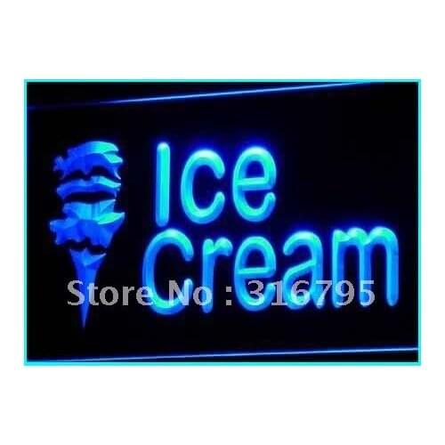 I113 OPEN Ice-cream Cafe Mini Bar NR LED Neon Light Light Signss On/Off Switch 20+ Colors 5 Sizes