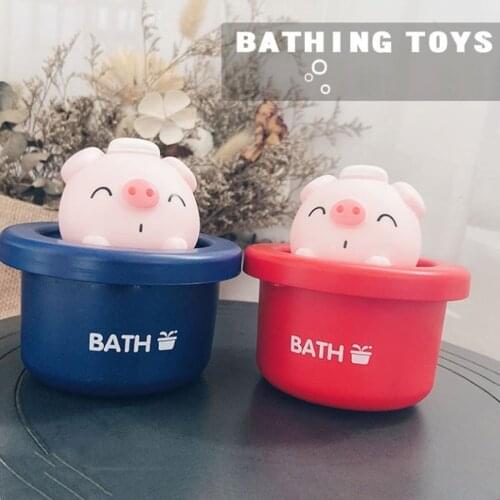 Bathroom Infant Bath Toys Mother And Children Swimming Pool Playing Toy Pig Tub Durable Shower Funnel