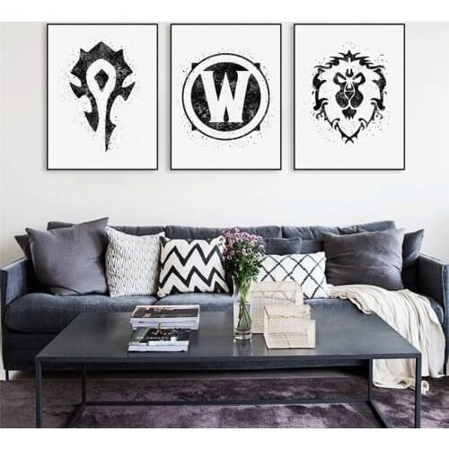 World of Warcraft Painting Watercolor Canvas Background Art Print Wall Picture Living Room Restaurant Corridor Decoration